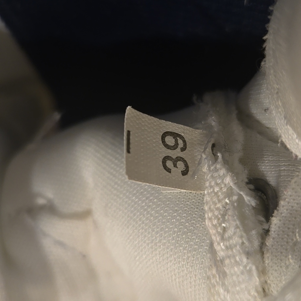 WHITIN White Canvas Sneakers With Orange Sole Size 39 NWOT - Picture 5 of 8
